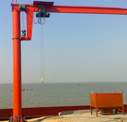 Bordejar a coluna 270° montou Jib Crane Span 4.5m~6m